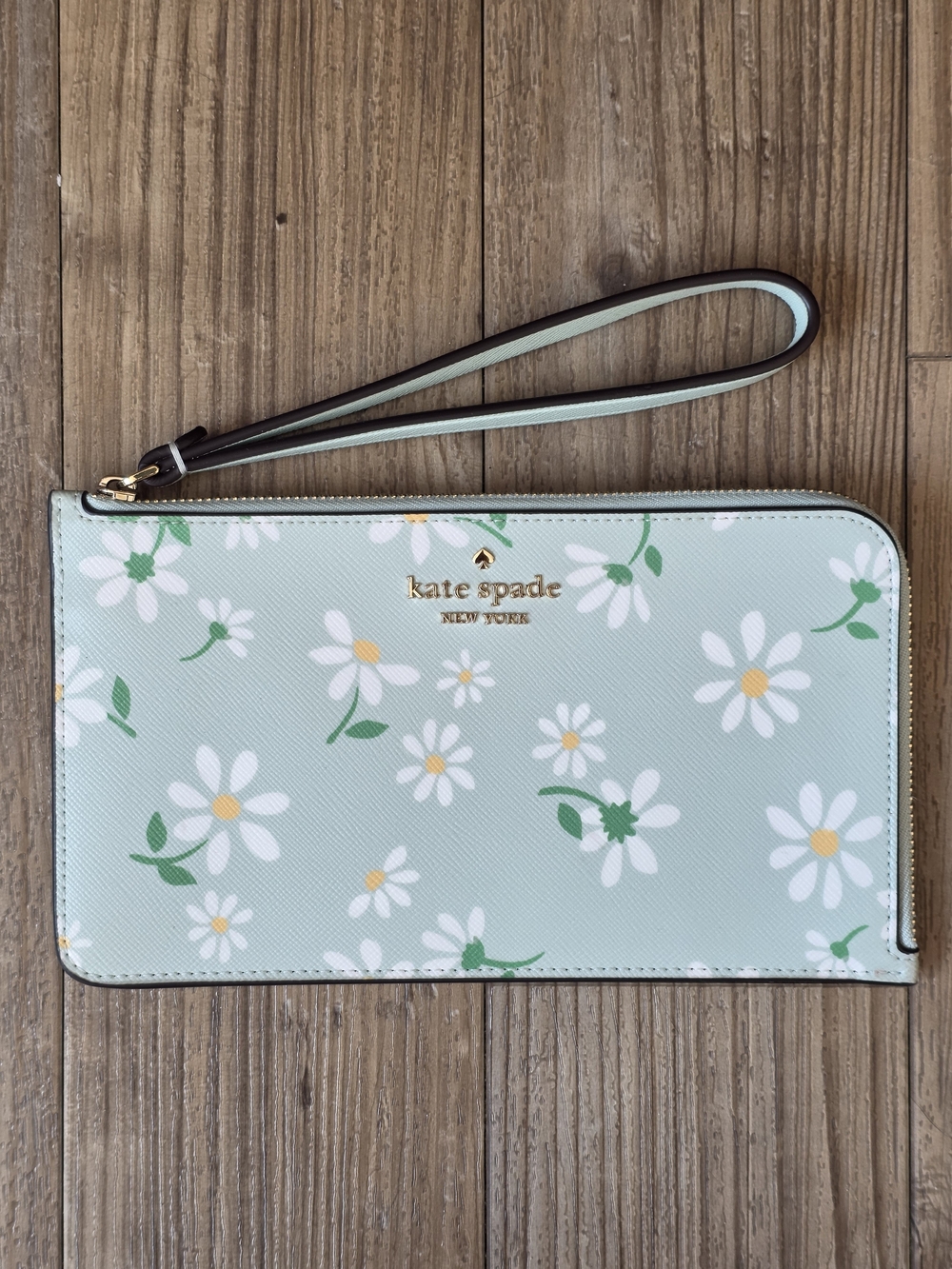 Kate Spade Lucy Day Tripper Daisy Medium L-Zip Wristlet
